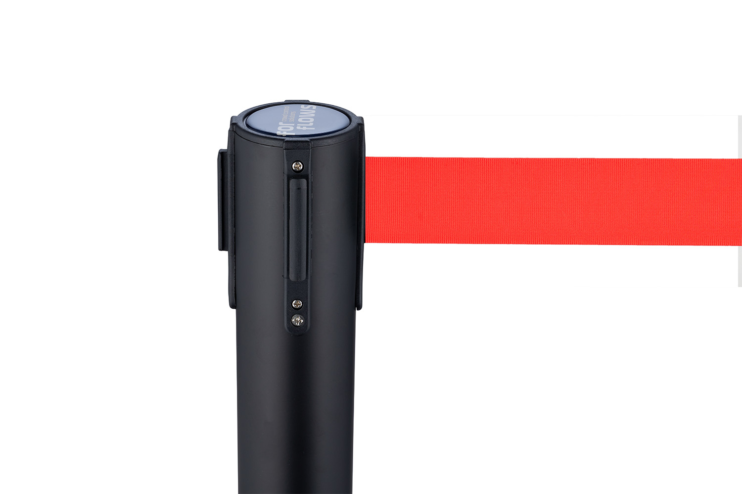 Poteau à sangle rétractable ForFlows Solid - noir (sangle rouge)