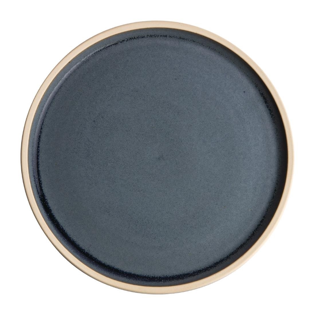 Canvas flacher runder Teller | Granit Blau | 6 Stück | Erhältlich in 2 Größen