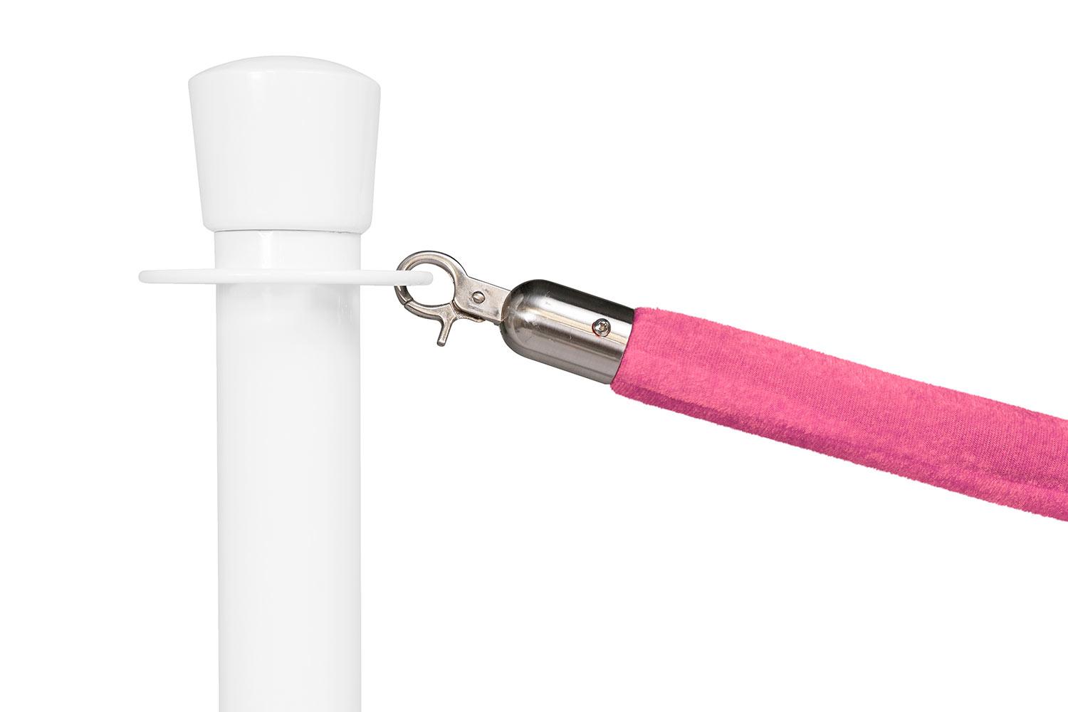 Absperrkordel Standard Velours Pink | Länge 150cm | Gebürstet