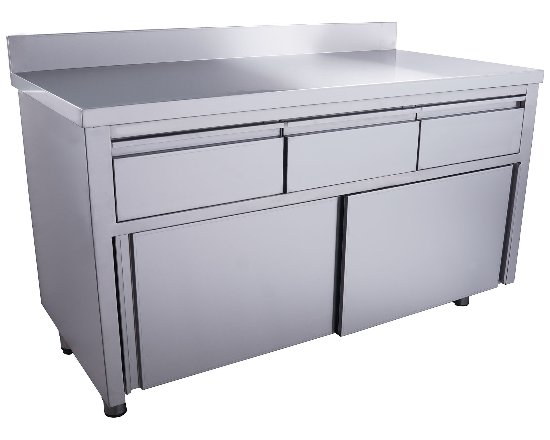 Schuifdeurkast 1400X700mm - Met 3 lades - Spatrand