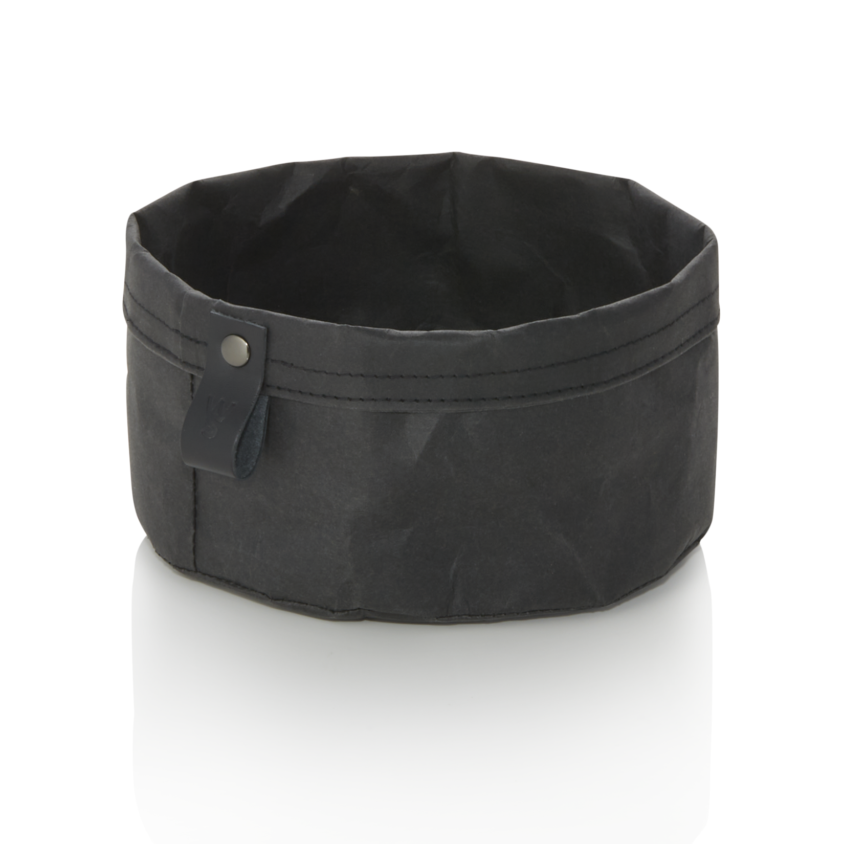 Broodzak CRAFT & CRUMBLE, Ø 17 cm, hoogte 11 cm, zwart, kraftpapier