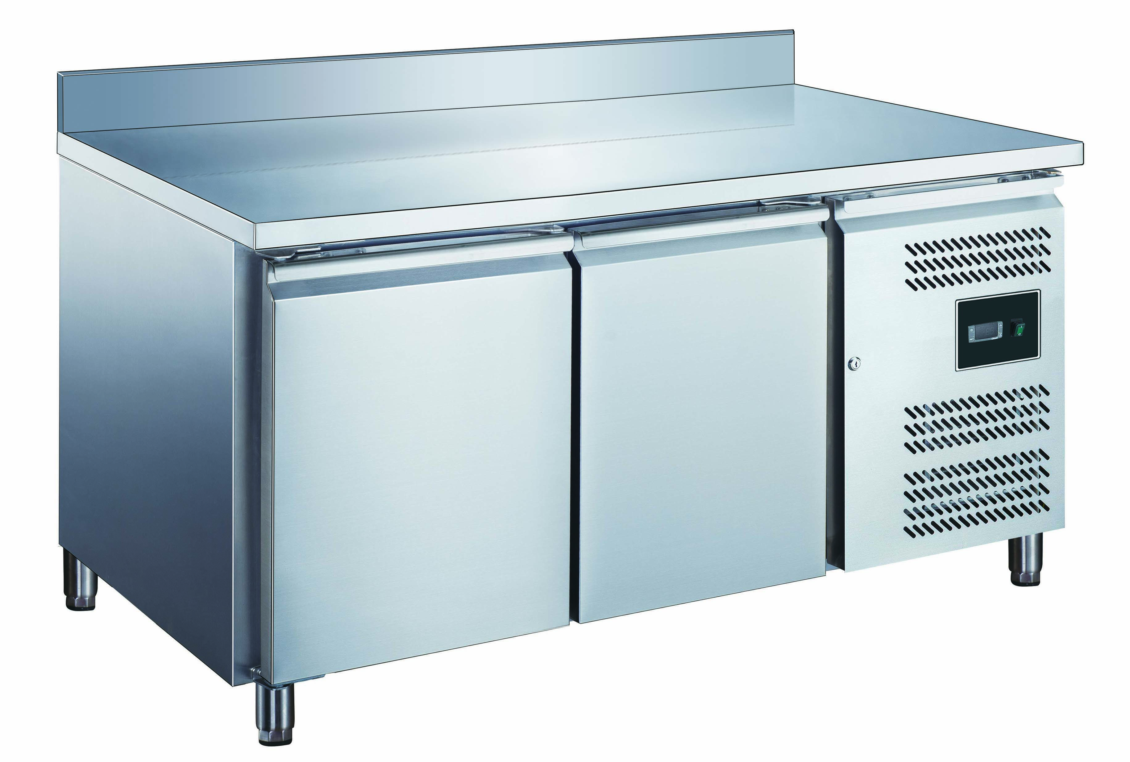 Table réfrigérée avec 2 portes et dosseret, modèle EGN 2200 TN
