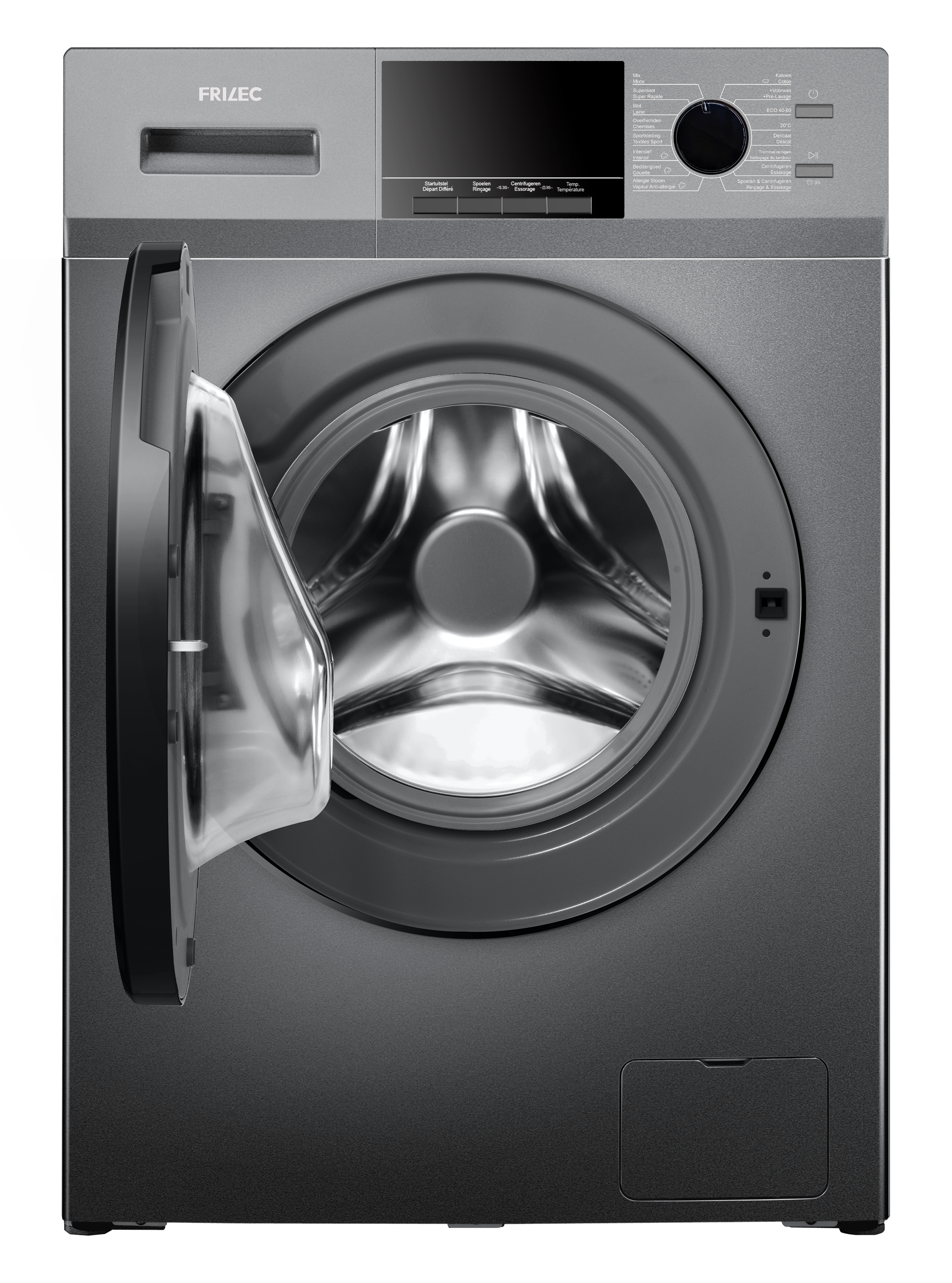 Waschmaschine - Schwarz - 9 kg - 1400 U/min - Frilec