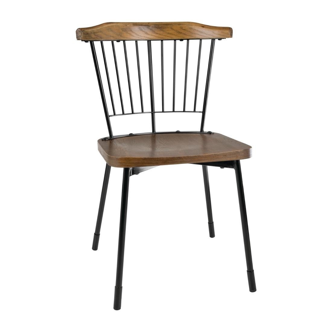 Chaises Scandi Bolero noires (lot de 2)