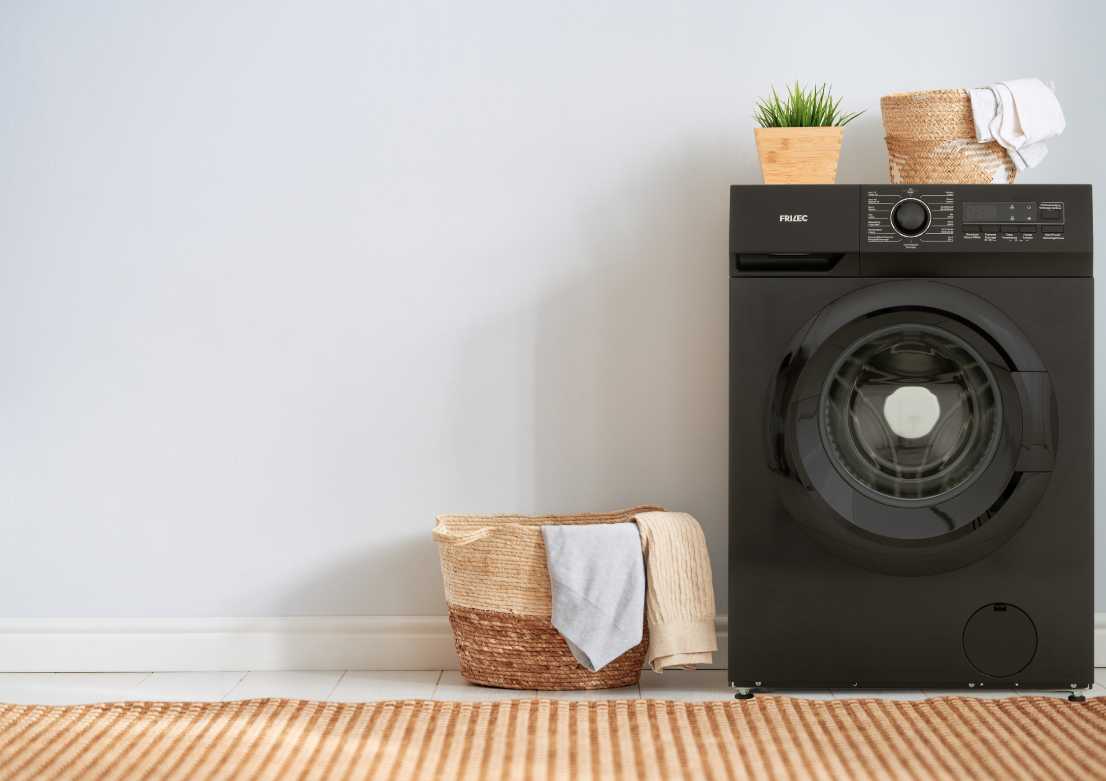 Waschmaschine - Schwarz - 8 kg - Frilec
