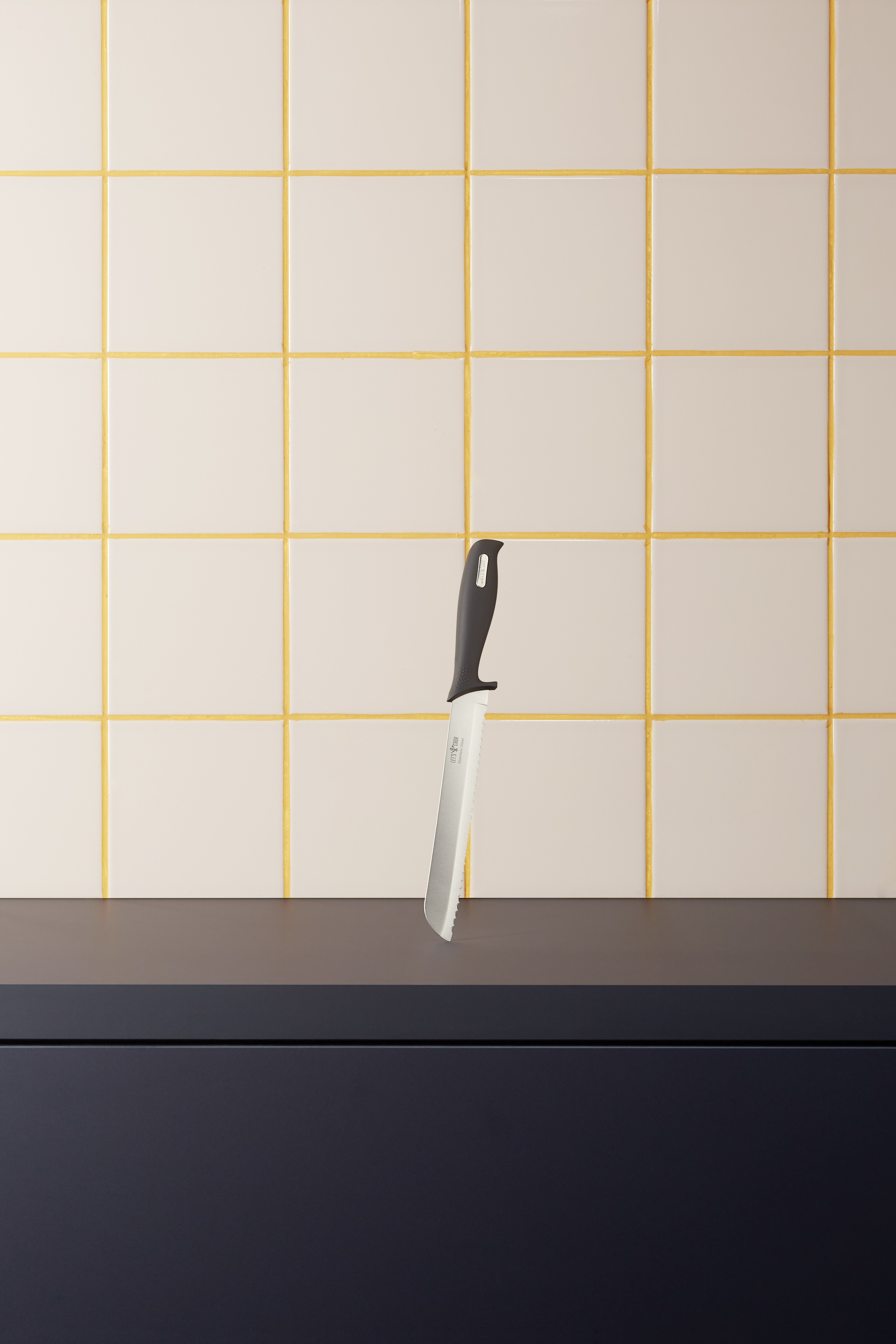 Broodmes LET´S COOK mes, 31,5 cm, roestvrij staal, rubber