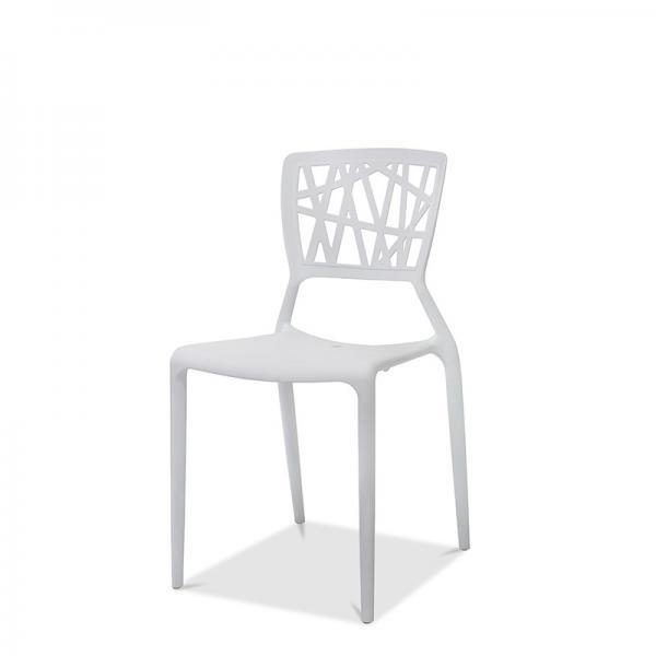 Webb chaise empilable Blanc, Polypropylène, 47x43x84cm (BxTxH), 50501
