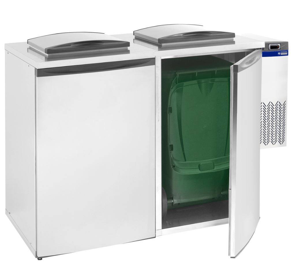 Gekühlter Abfallbehälter | Doppelt | 1460x870x(h)1290mm