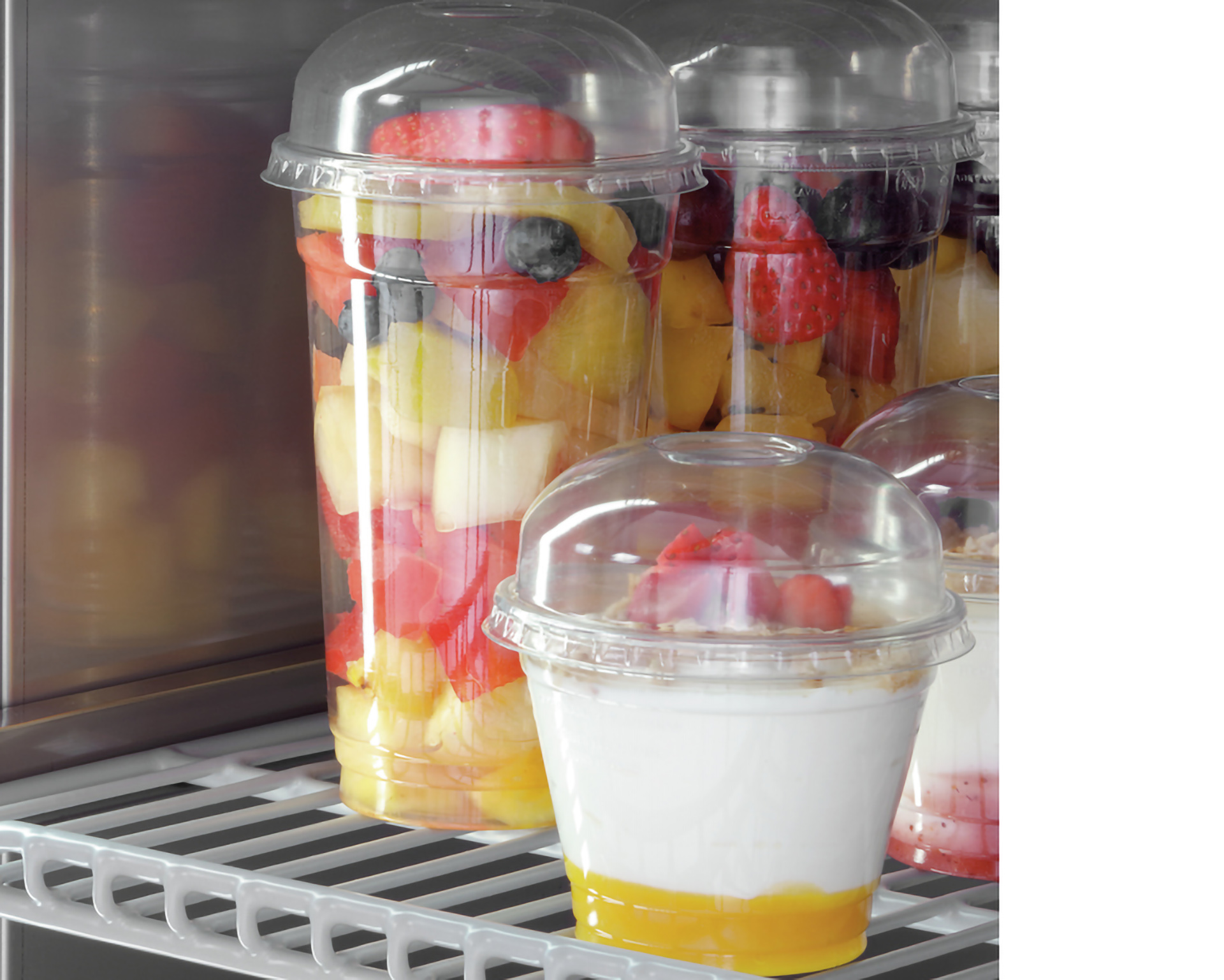 RVS koelkast 461L - Glazen deur