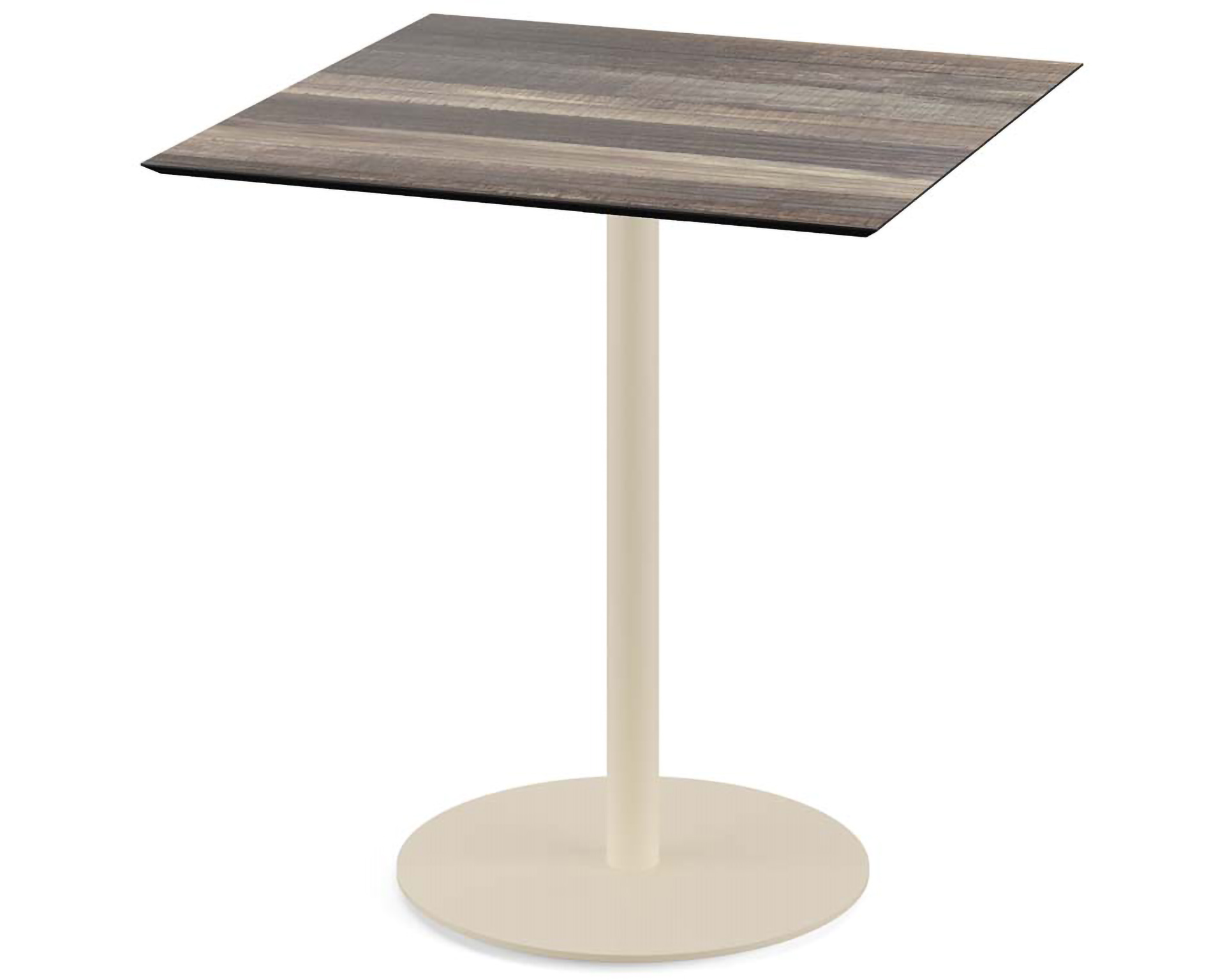 Urban terrastafel zand frame + Tropical Wood HPL tafelblad 70x70cm