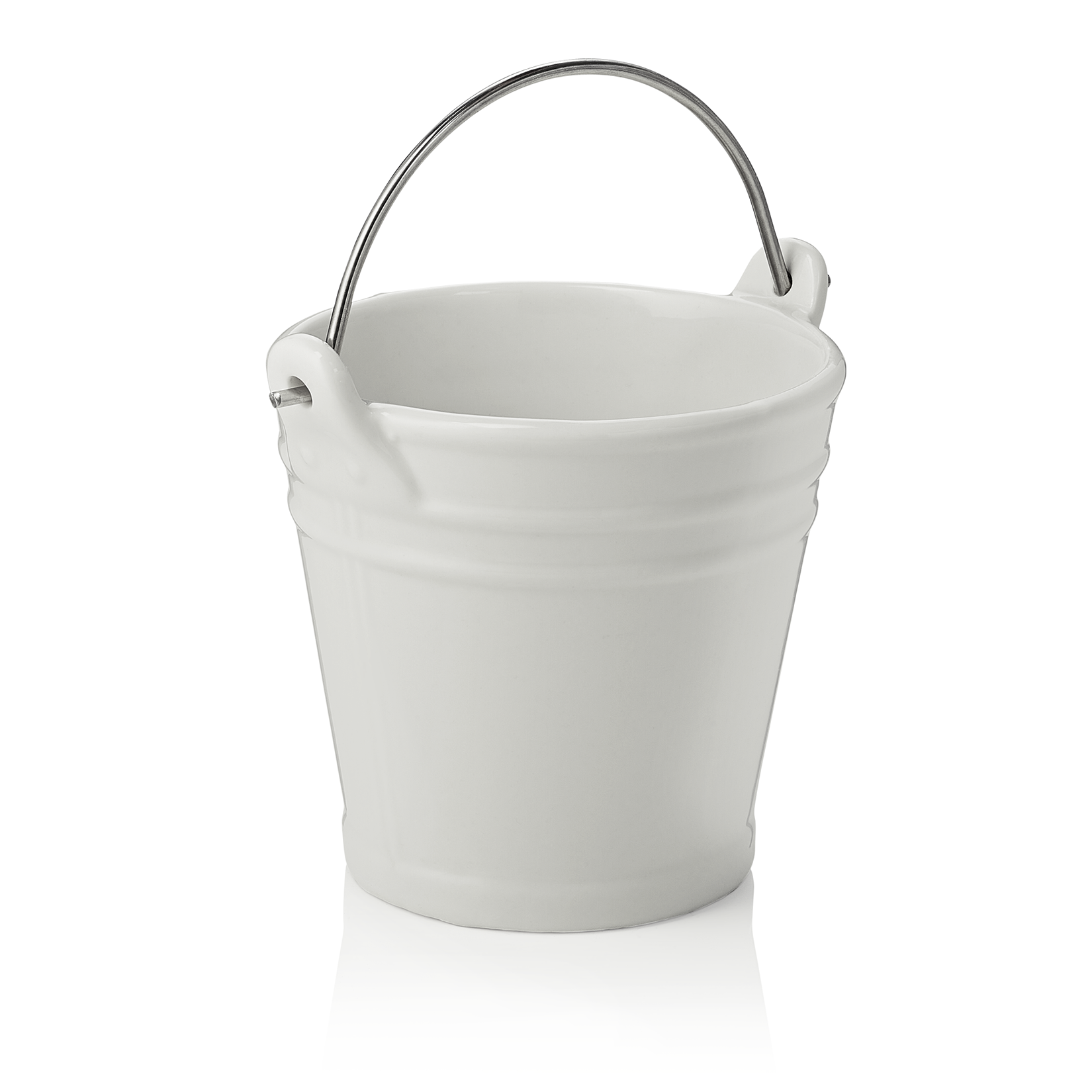 Récipient pour restes de table, 450 ml, diamètre 10,5 cm, porcelaine, acier inoxydable