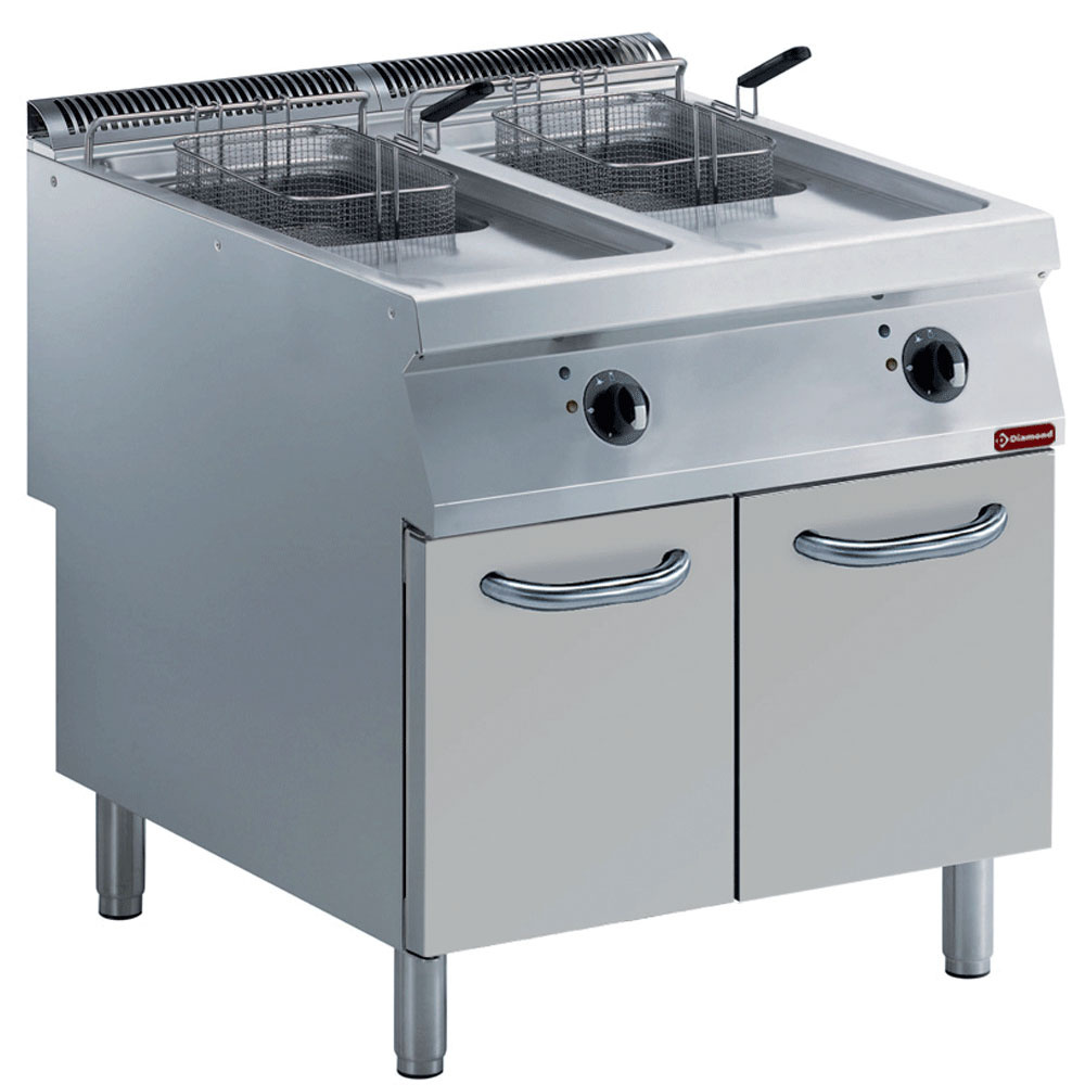 Elektrische Fritteuse 2x15L – Geschlossener Schrank – 20kW/230V