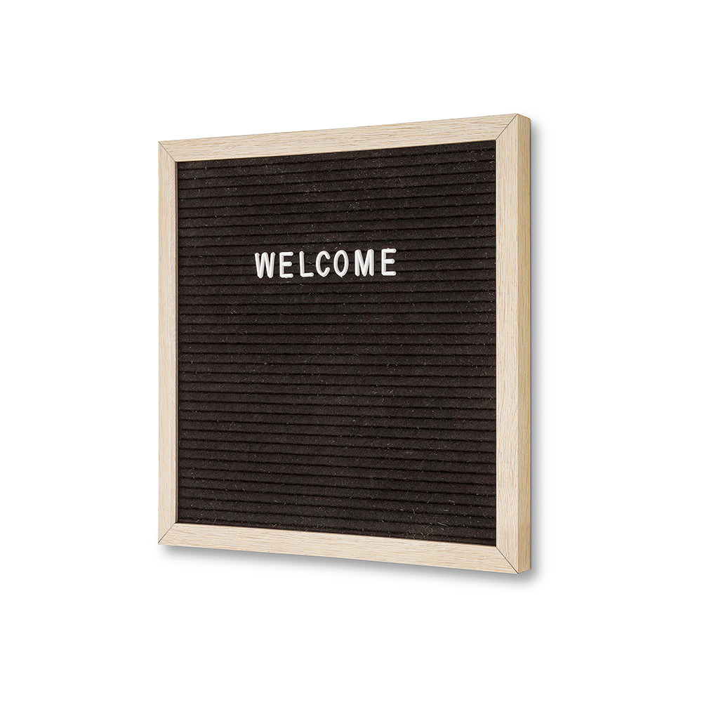 Letterbord Lichtbruin 30 x 30 cm met Houten Lijst