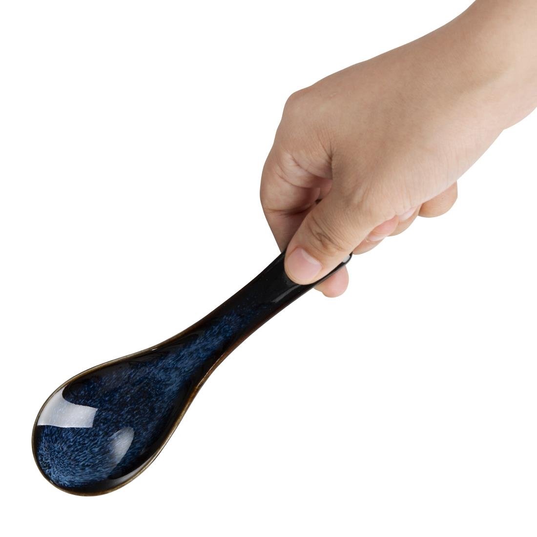 Olympia Luna Mitternachtsblaue Suppenlöffel (12er-Pack)