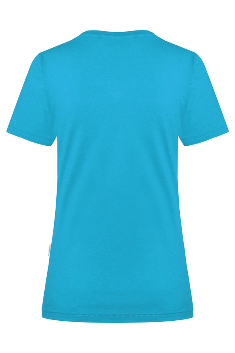 Damen Workwear T-Shirt Casual-Flair, aus nachhaltigem Material - Pazifikblau - L