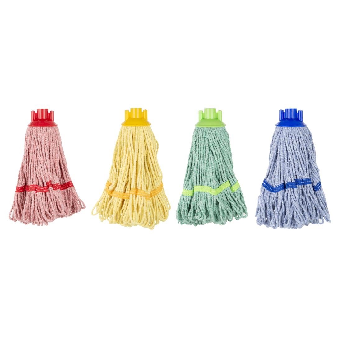 Tête serpillière à franges Jantex bande rouge 200g