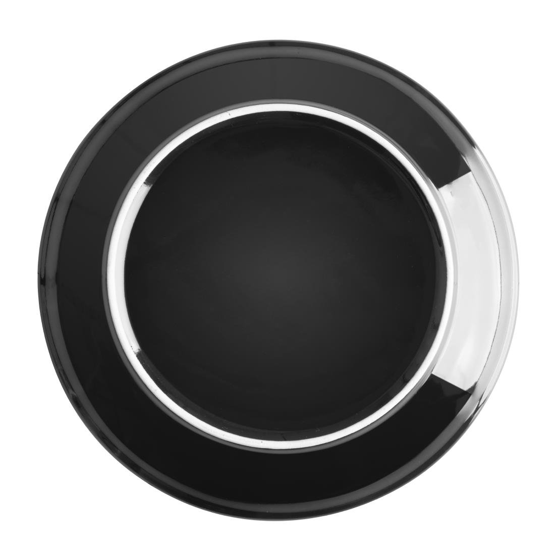 Olympia cafe coupe bord zwart - 200 mm 8" (pak van 12)