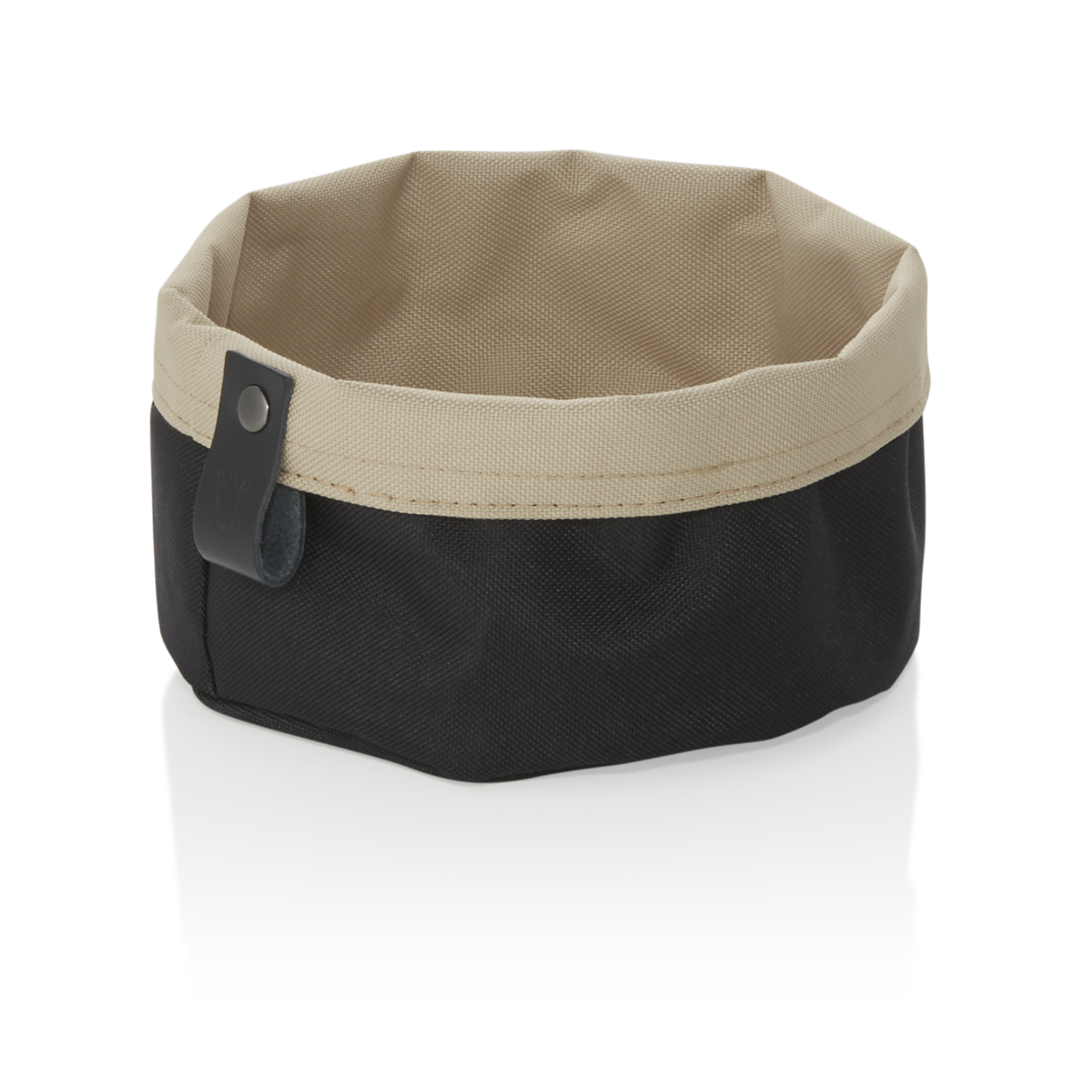 Broodtas FLIP TETRON, Ø 17 cm, hoogte 11 cm, lichtgrijs/licht khaki, Tetron