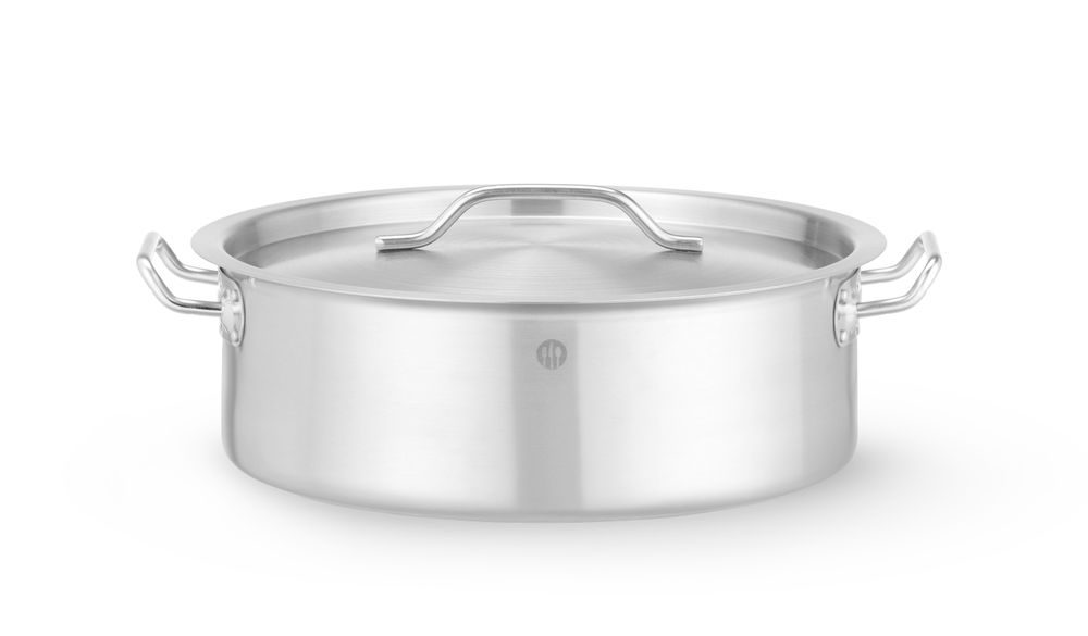 Kochtopf - niedrig - mit Deckel - 8,5L - Ø320x(H)139mm