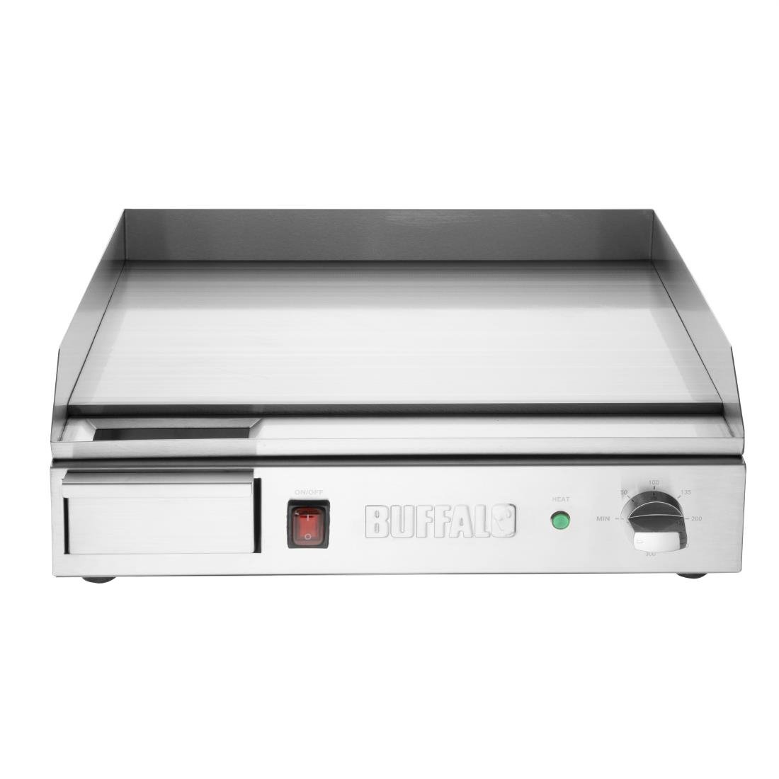 Plancha électrique en acier poli Buffalo