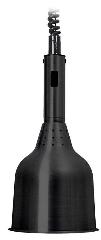 Lampe Chauffante Noire | Ø180x360mm | Fabriqué en Europe | Cable 1800mm | Ampoule 250W Incl.