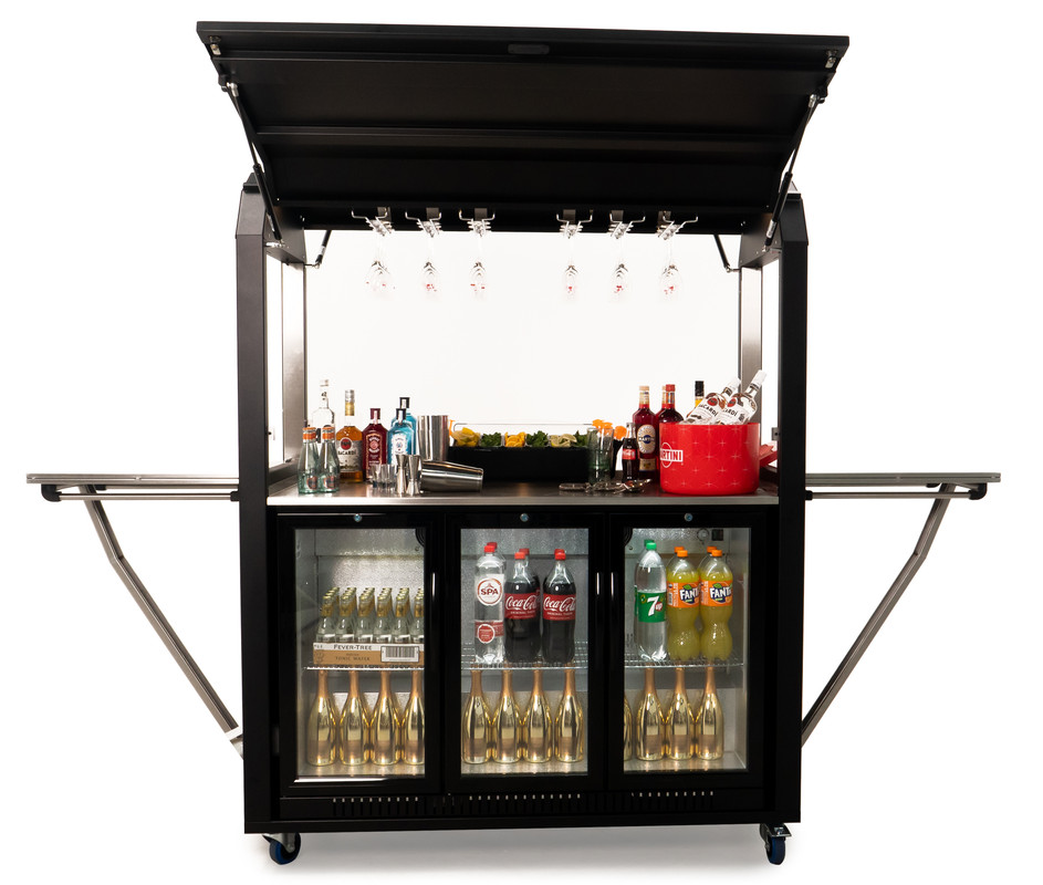 Coolrolly Cocktailbar | Multifunctionele Mobiele Pop-up Cocktailbar | 1850x750x(H)2040mm
