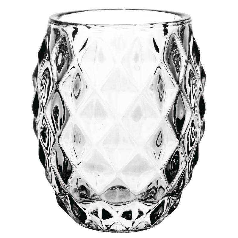Teelichthalter Diamantdesign | 6 Stück | 10(H)cm | Glas