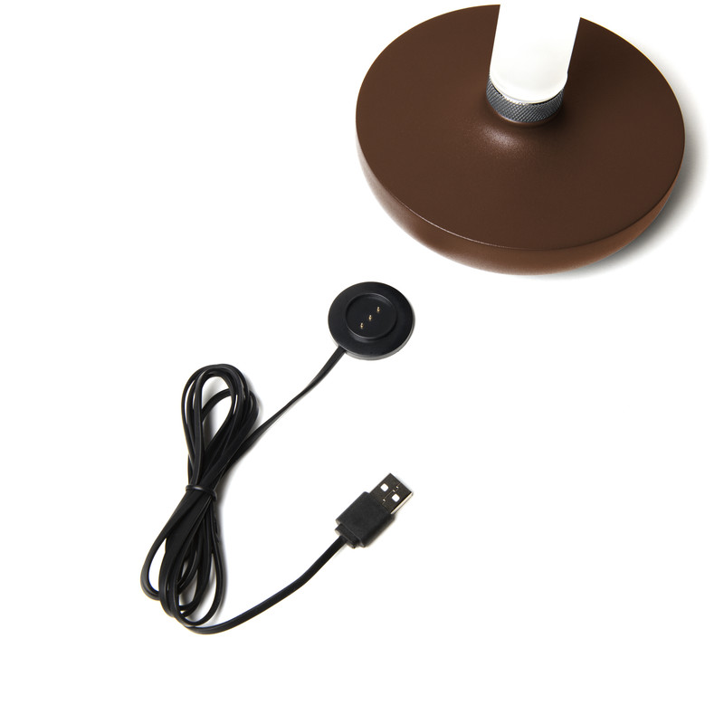 Biarritz brun rouille - Lampe d'extérieur LED - Rechargeable par USB - 20,5x13,5cm