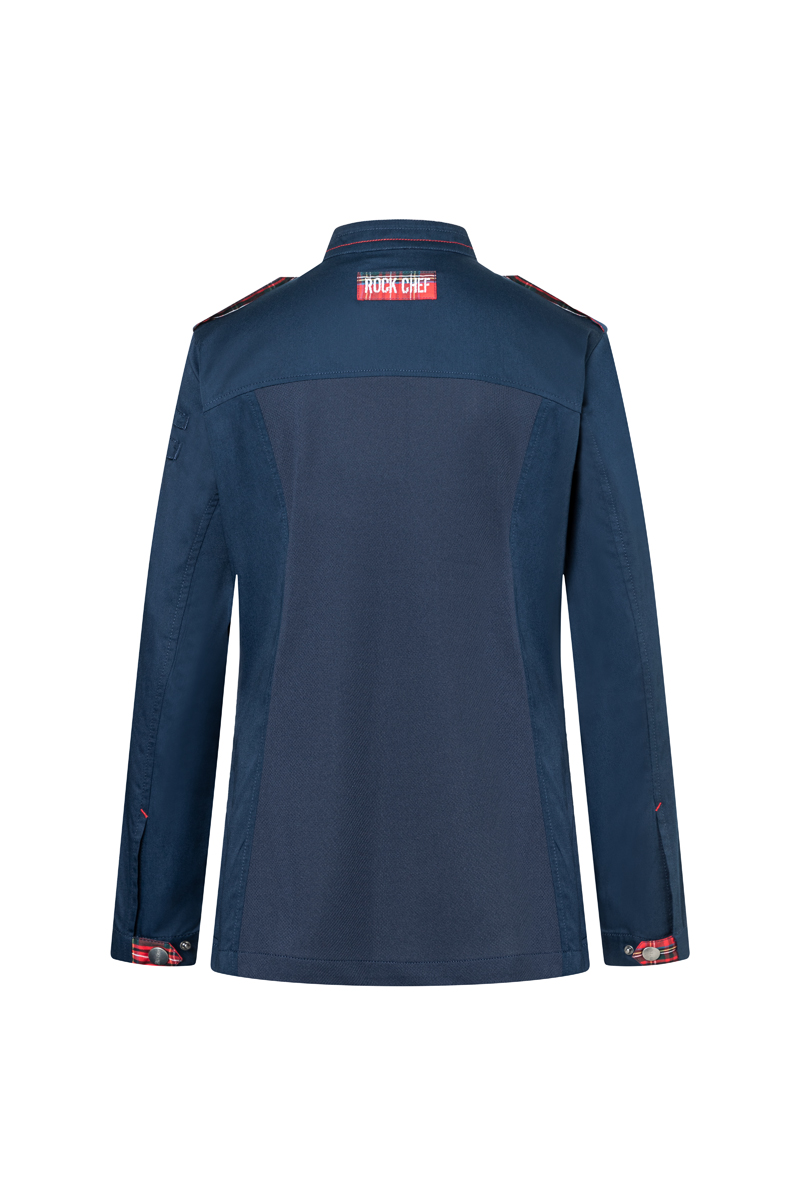 Veste de cuisine à manches longues pour femmes ROCK CHEF-Stage2, en matière durable - Bleu Acier - 34