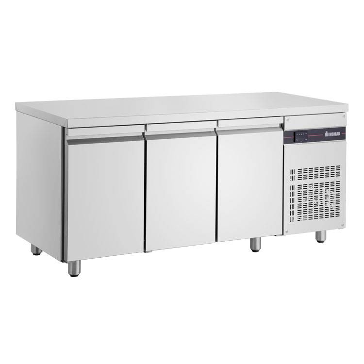 Edelstahl Kühltisch | 3-Türig | 350 Liter | 351W | 179x60x(h)87cm