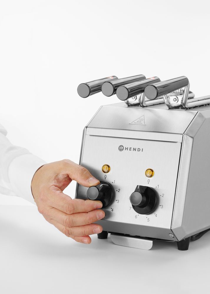 Toaster - 2 Zonen - Edelstahl - 1,2kW