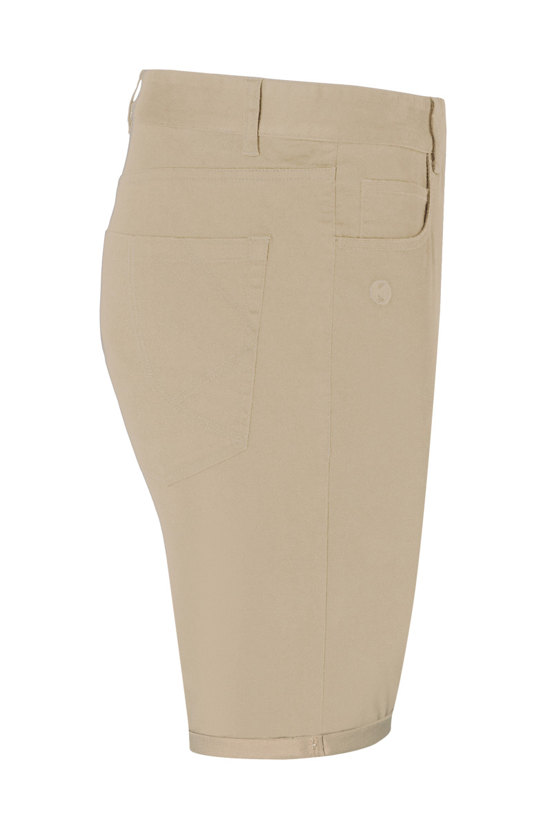 Herren 5-Pocket-Shorts Classic-Stretch - Kieselbeige - 50