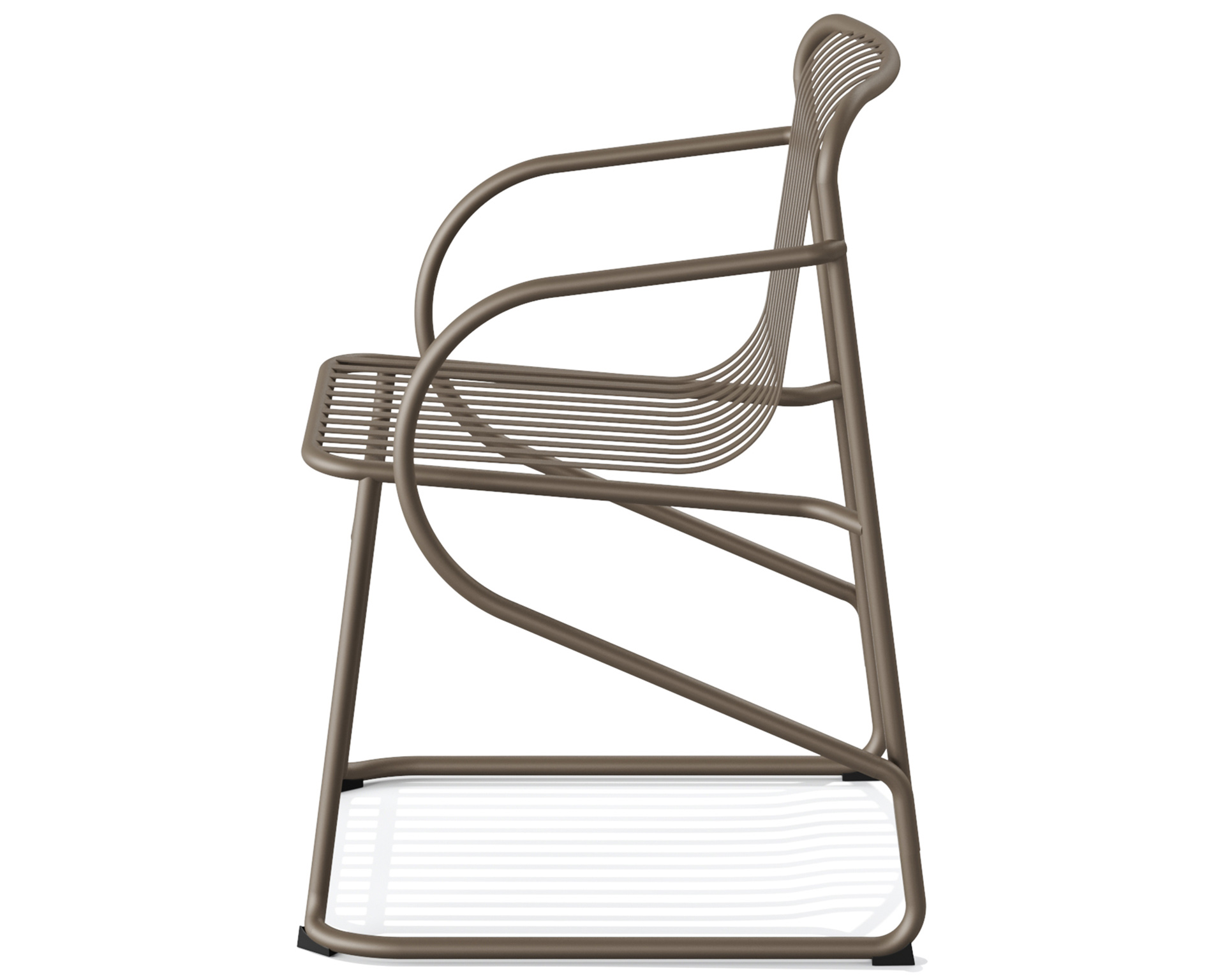 Throne stapelbare stoel - Met armleuning  - Cappucino
