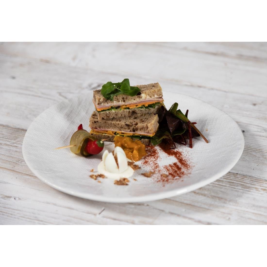 Olympia Denim Weiße Coupe Teller 285mm (4er Pack)