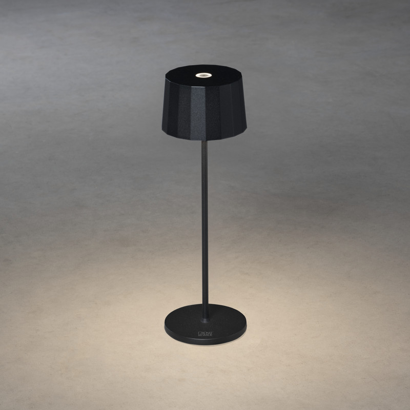 Positano noir mat - Lampe d'extérieur LED - Rechargeable par USB - 35x11cm