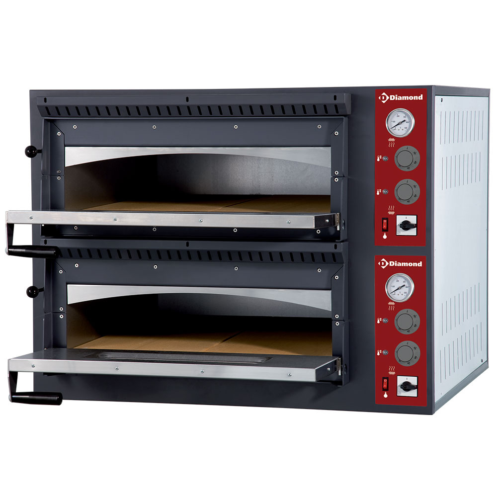Elektro-Pizzaofen 400V | 2x4 Pizzen Ø350mm | 990x920x(H)680mm