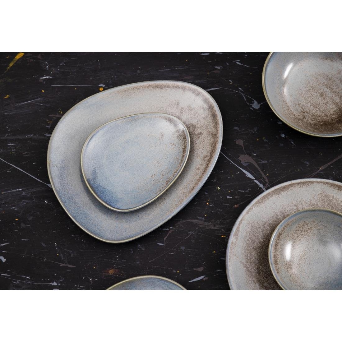 Assiettes creuses Olympia Ember Blue 230mm (lot de 4) Assiettes creuses Olympia Ember Blue 230mm (lot de 4)