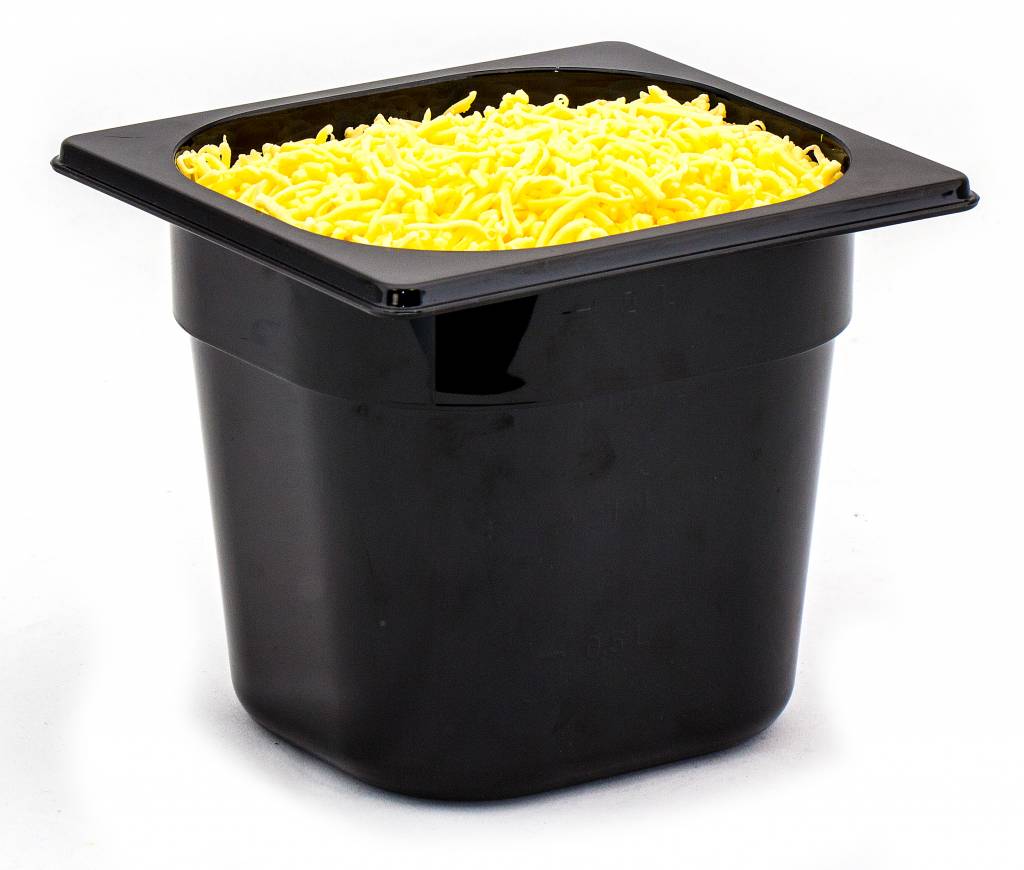 GN Behälter 1/6 - Polycarbonat Schwarz - Erhältlich in  4 Tiefen