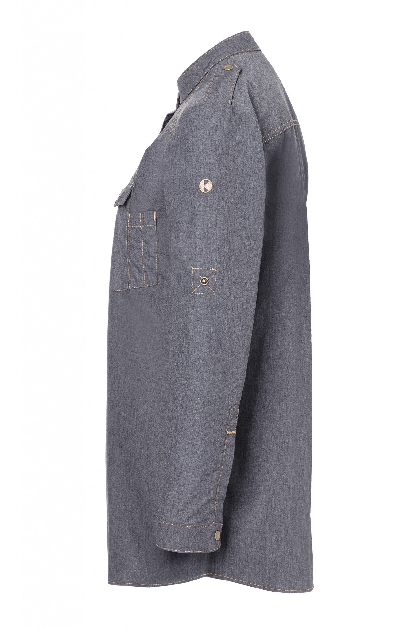 Damenkochhemd Jeans-Style | Vintage Black | 65% Polyester / 35% Baumwolle | Erhältlich in 9 Größen