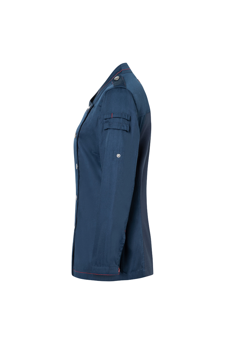 Veste de cuisine à manches longues pour femmes ROCK CHEF-Stage2, en matière durable - Bleu Acier - 34