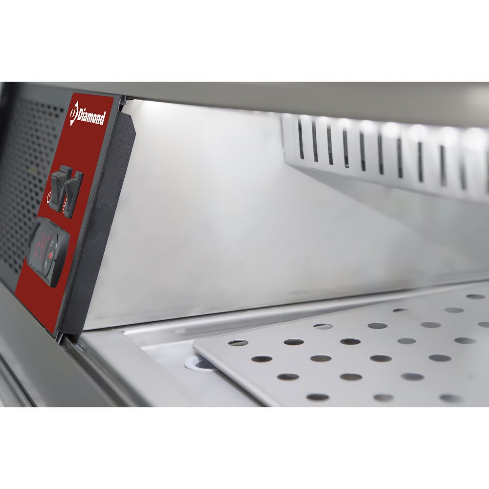 Vitrine réfrigérée pour sushis, double fond perforé (inclus)