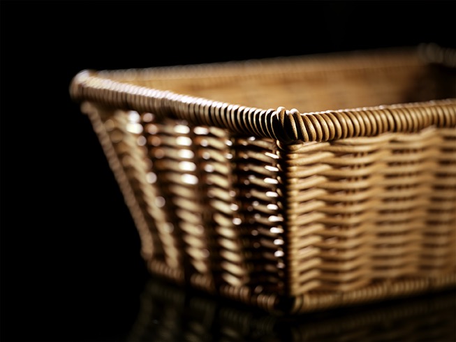 GN-mand 2/3 WEAVER PRO GN-manden, lichtbeige, polypropyleen, chroom-nikkelstaal 18/10