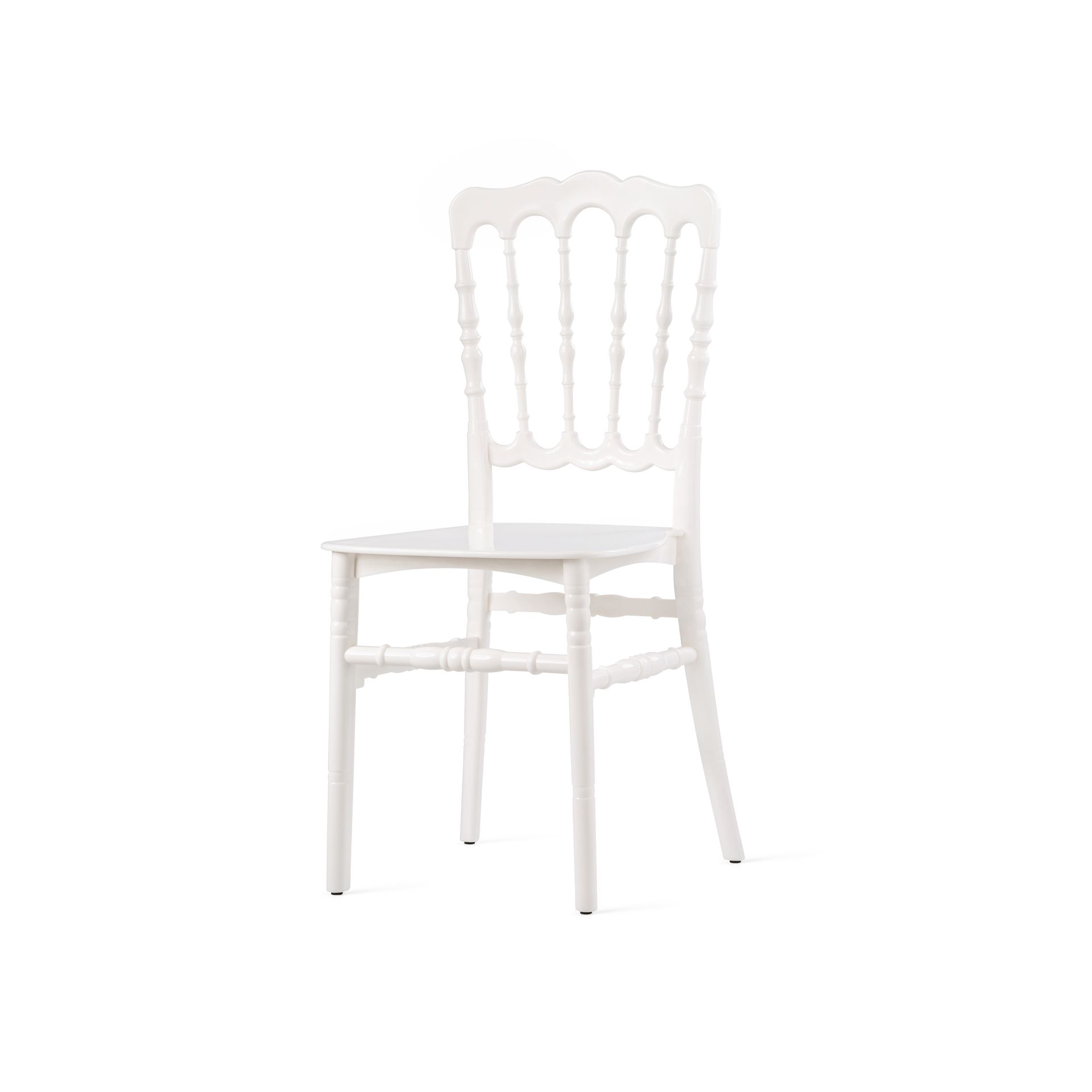 Wedding Chair Napoleon | Kunststoff weiß | 41x43x90(h)cm | MINDESTABNAHME 8 STÜCK