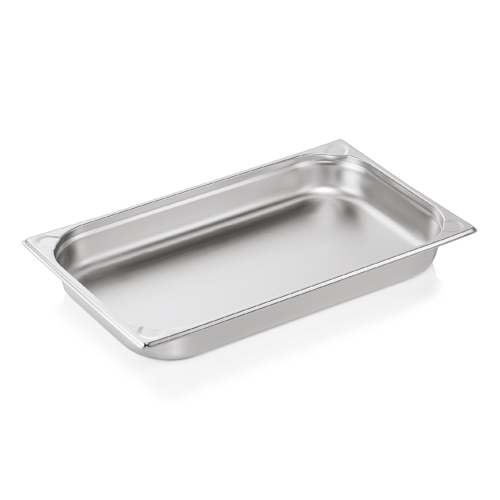GN-container GN CORE 1/1-065 mm, met U-hoeken, chroom-nikkelstaal