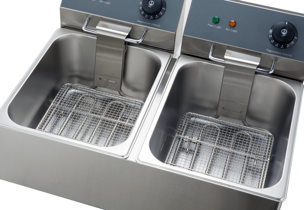 Elektrische dubbele friteuse ECO 6+6 liter