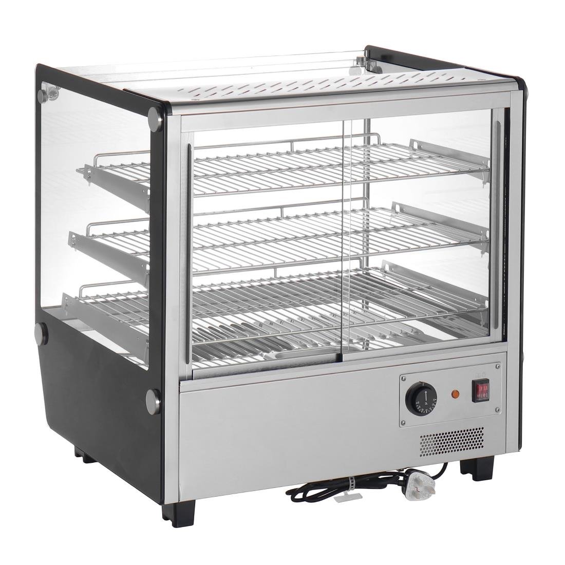 Vitrine chauffante de comptoir carrée Buffalo 120L