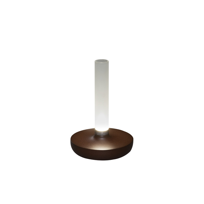Biarritz brun rouille - Lampe d'extérieur LED - Rechargeable par USB - 20,5x13,5cm