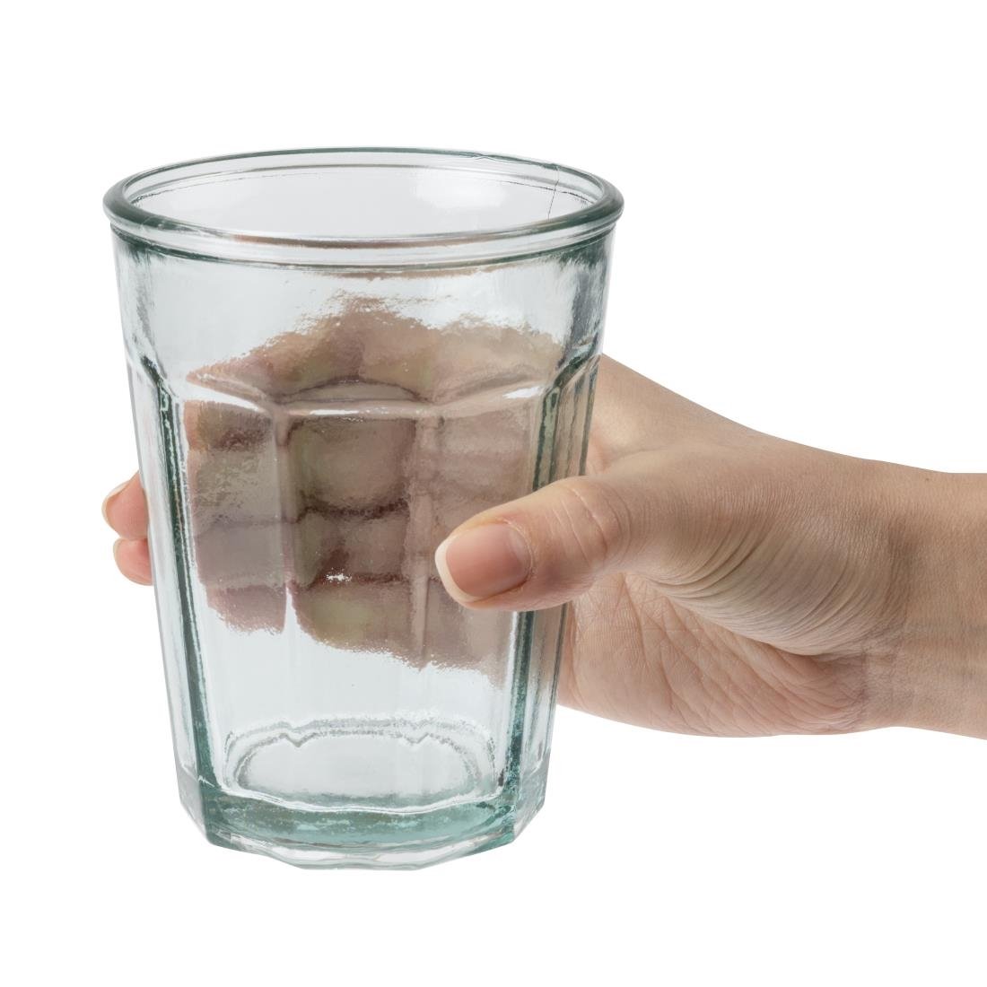 Olympia Orleans-Becher aus recyceltem Glas, 400 ml, 6 Stück