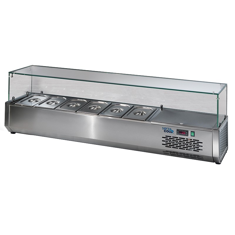 SOFRACOLD - Vitrine réfrigérée pour tables à pizza GN 1/3 - VR163V