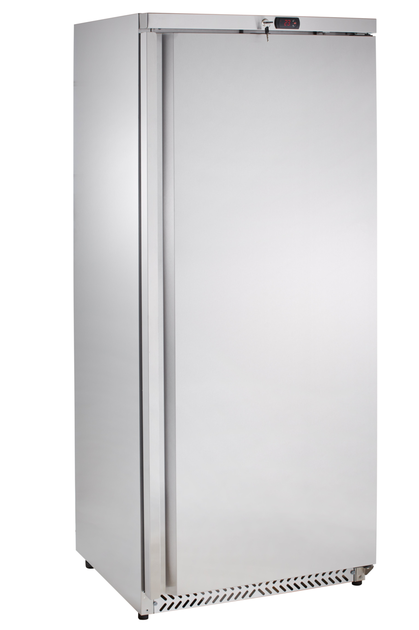 Lagertiefkühlschrank ECO 590 Liter Kühlvolumen, mit 1 Tür, abschließbar, Edelstahl